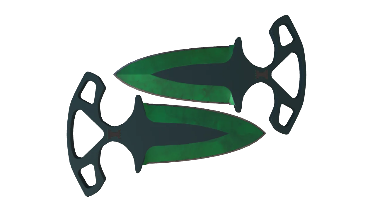 Shadow Daggers | Gamma Doppler (Emerald) seed #910, back