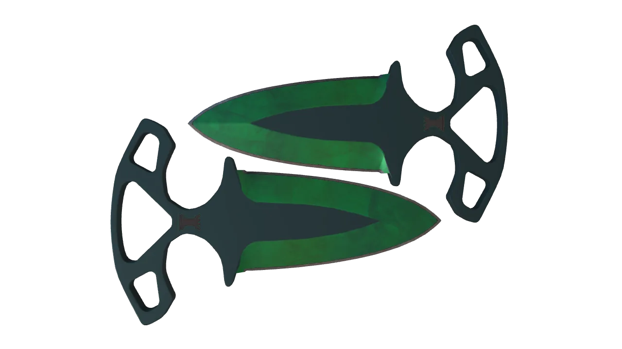 Shadow Daggers | Gamma Doppler (Emerald) seed #96, back