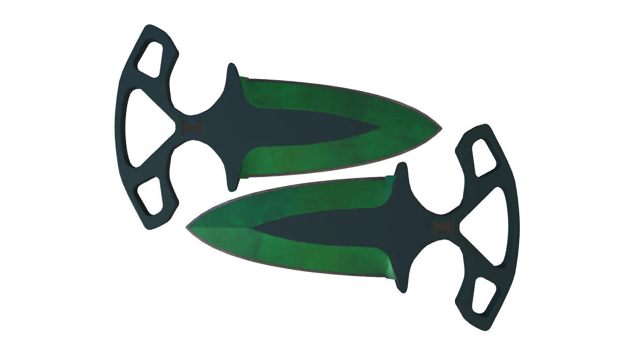 Shadow Daggers | Gamma Doppler (Emerald) seed #96, front