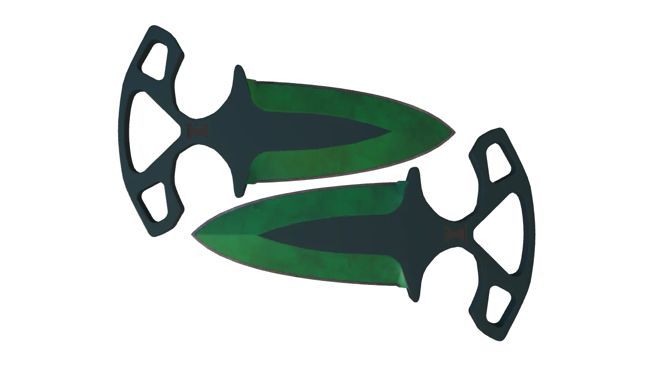 Shadow Daggers | Gamma Doppler (Emerald) seed #966, front
