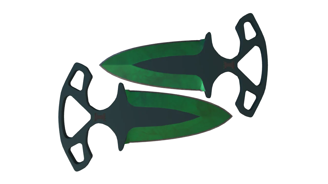 Shadow Daggers | Gamma Doppler (Emerald) seed #968, back