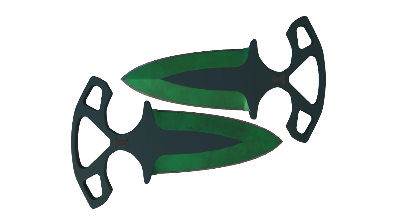 Shadow Daggers | Gamma Doppler (Emerald) seed #988, back