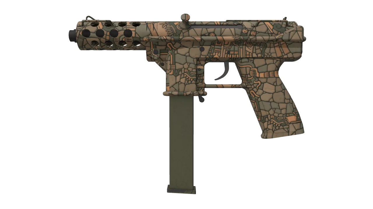 Tec-9 | Blast From the Past (Minimal Wear) — Dust II light, front