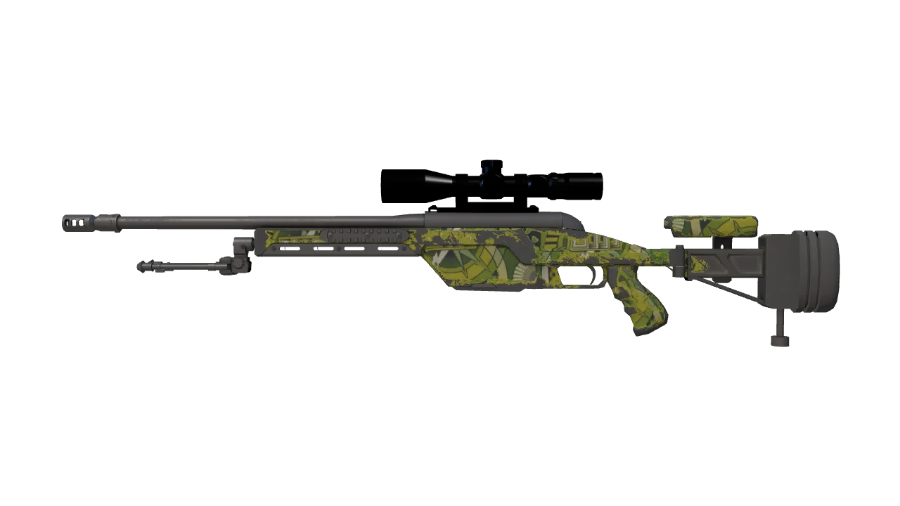 Souvenir SSG 08 | Spring Twilly (Well-Worn) — Dust II light, front