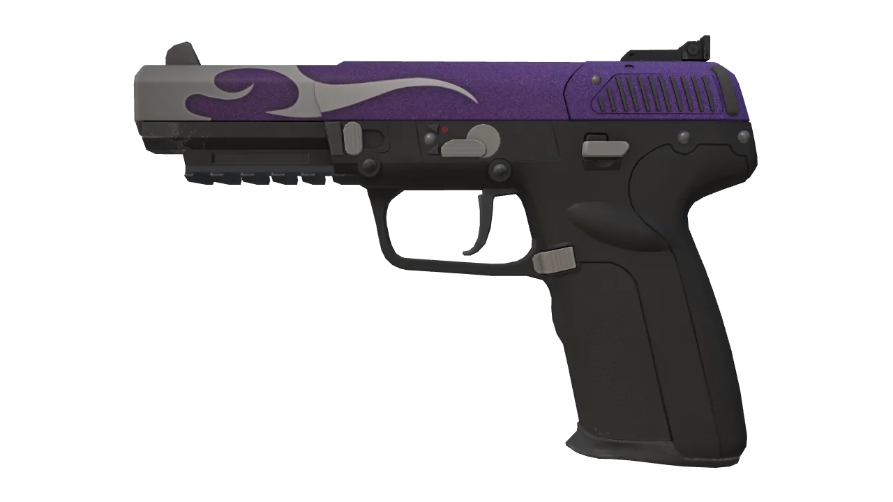 StatTrak™ Five-SeveN | Flame Test (Minimal Wear) — Dust II light, front