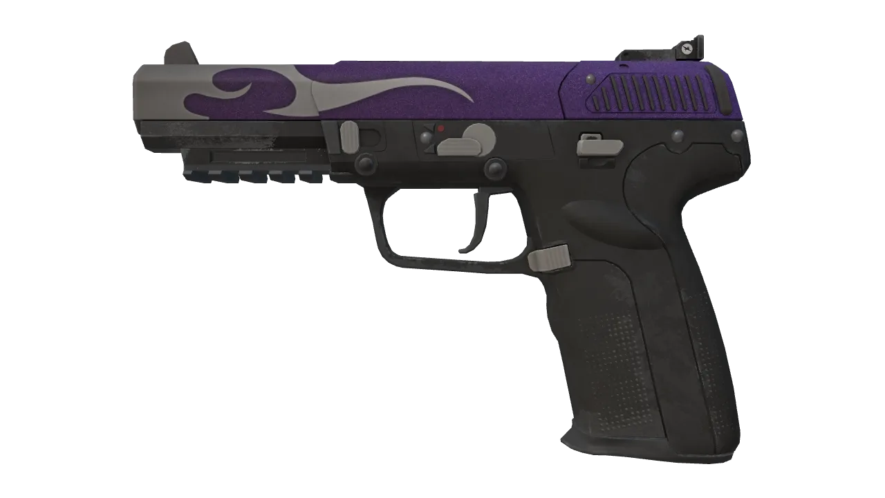 Souvenir Five-SeveN | Flame Test (Well-Worn) — Dust II light, front