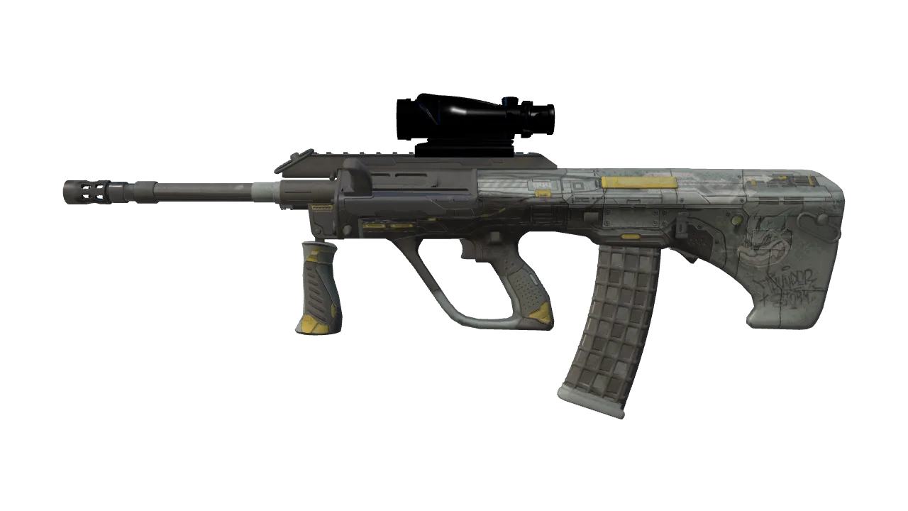 AUG | Tom Cat (Battle-Scarred) — Dust II light, front