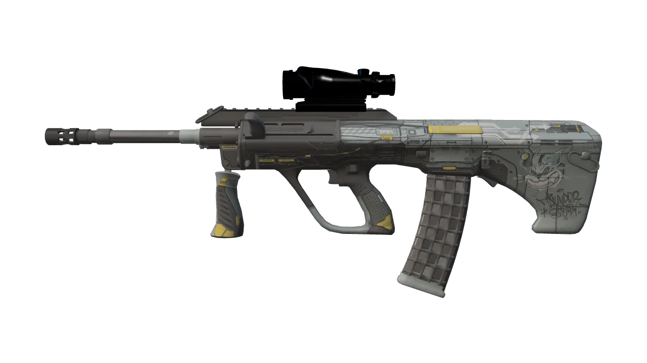AUG | Tom Cat (Factory New) — Dust II light, front