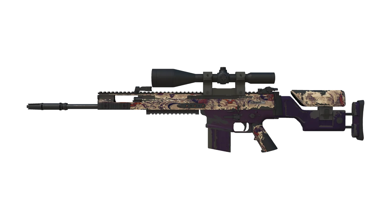 SCAR-20 | Magna Carta (Field-Tested) — Dust II light, front