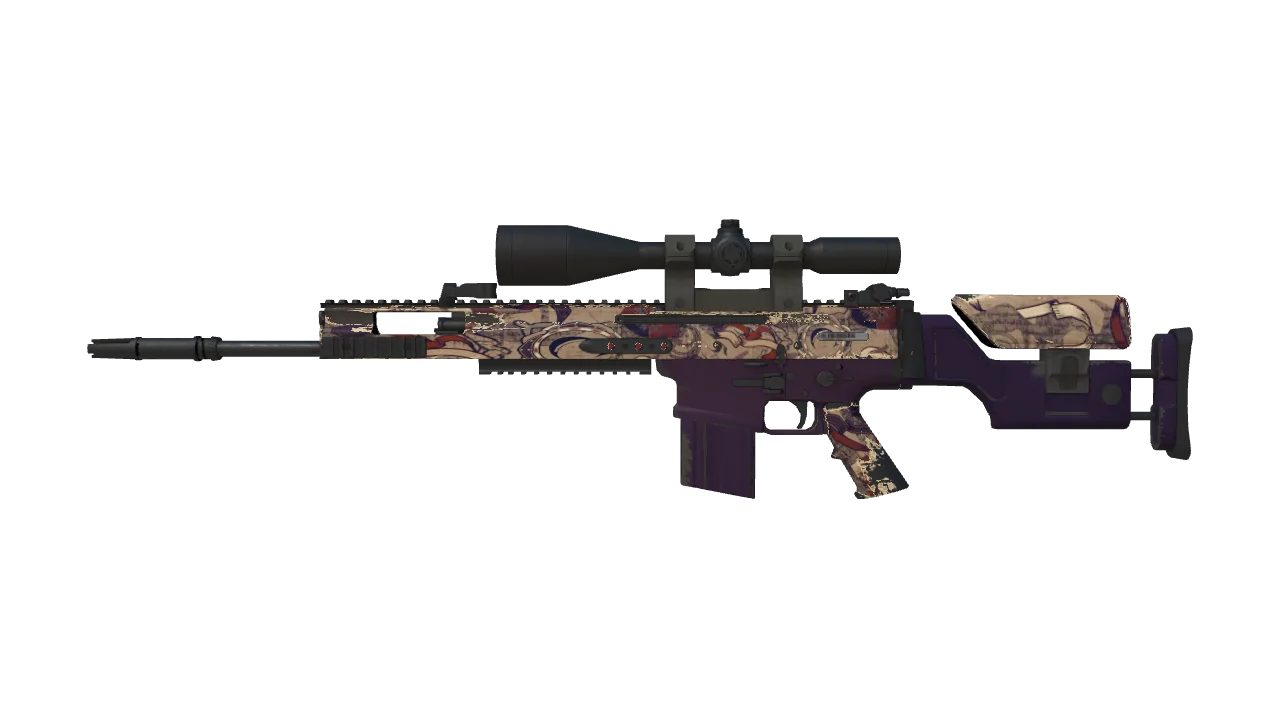 SCAR-20 | Magna Carta (Minimal Wear) — Dust II light, front