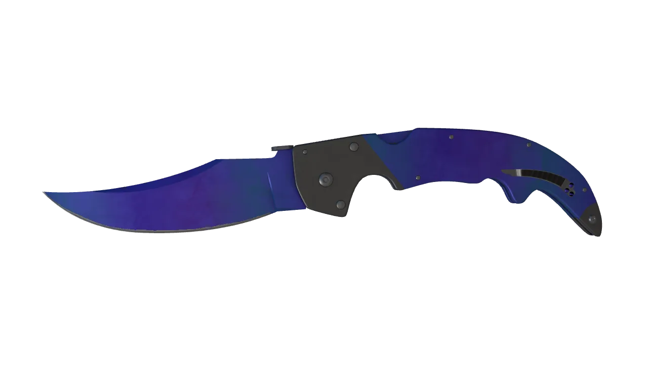 ★ Falchion Knife | Doppler (Sapphire) (Factory New) — Dust II light, front
