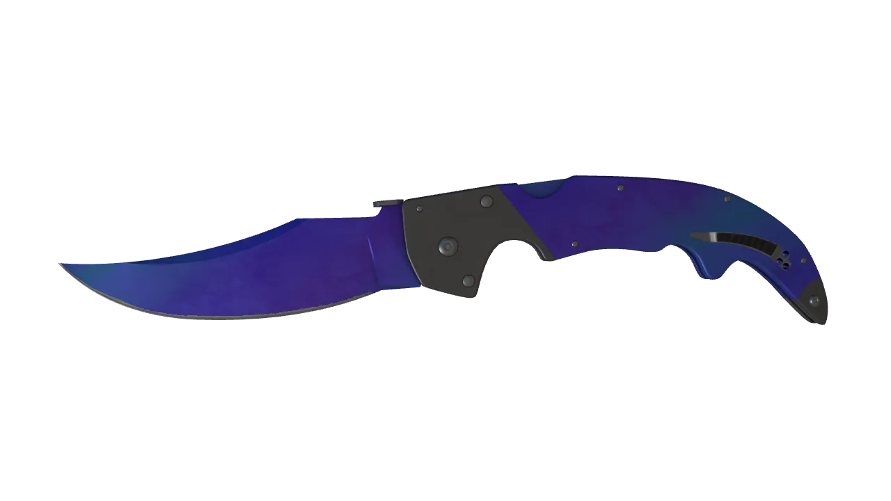Falchion Knife | Doppler (Sapphire) seed #408, front