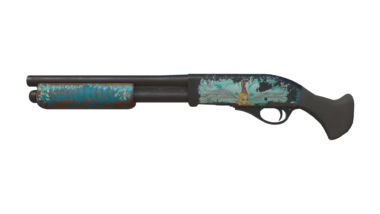 Sawed-Off | Serenity (Battle-Scarred) — Dust II light, front