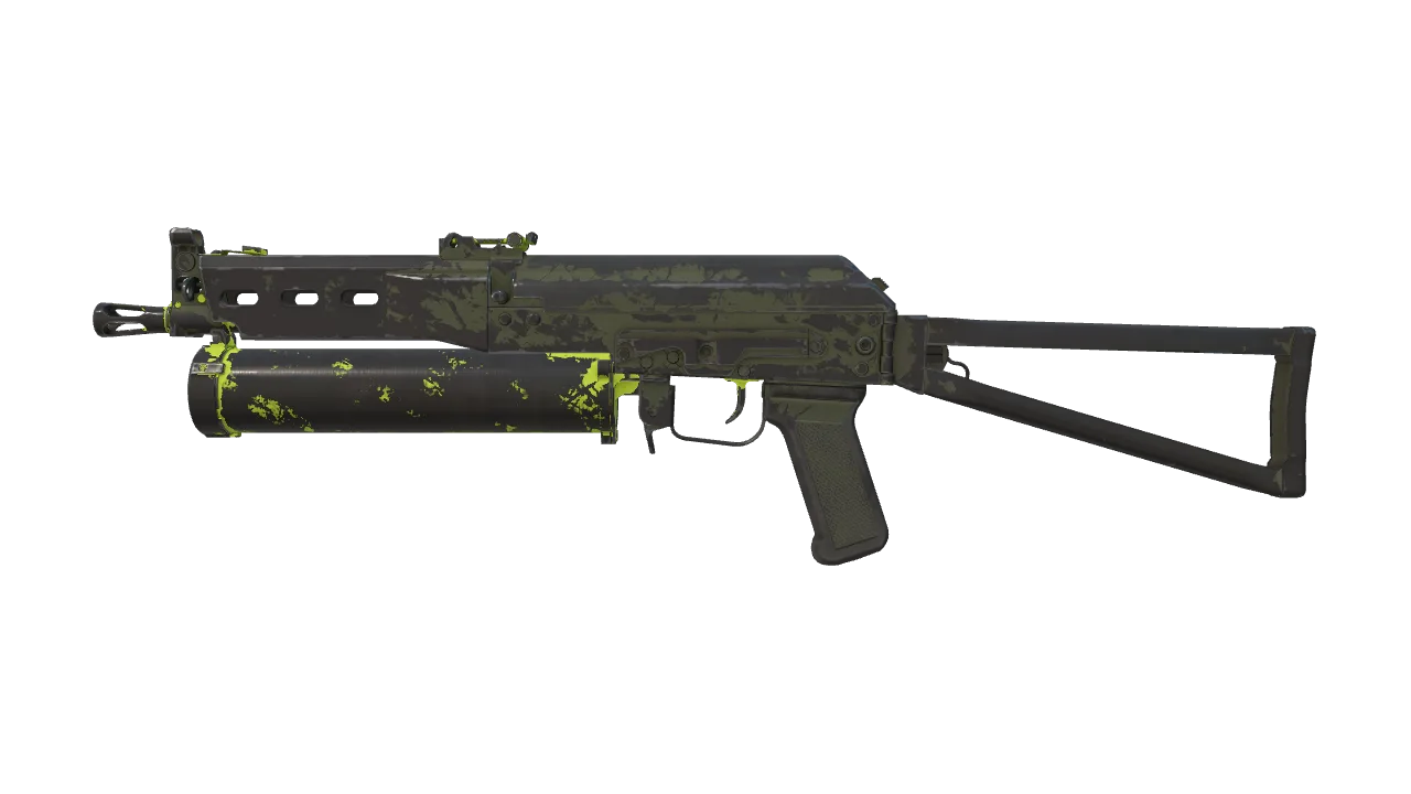 PP-Bizon | Chemical Green (Battle-Scarred) — Dust II light, front