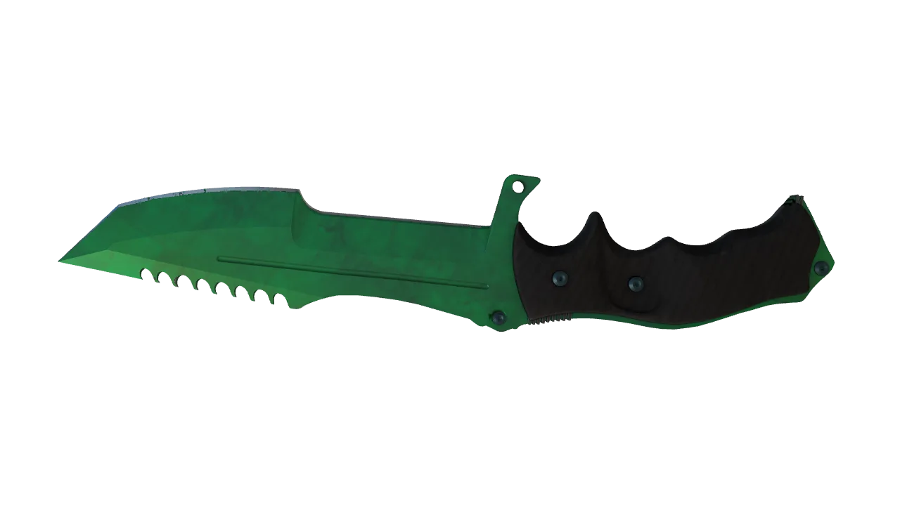 Huntsman Knife | Gamma Doppler (Emerald) seed #278, back