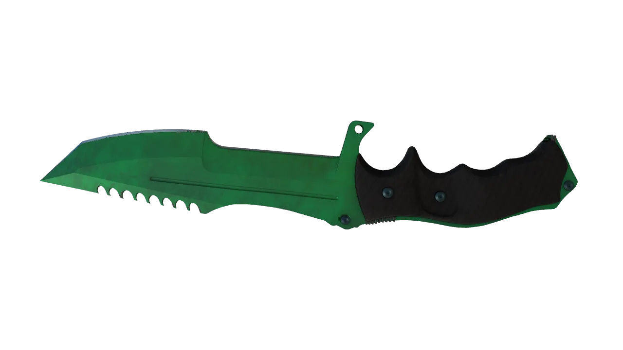 Huntsman Knife | Gamma Doppler (Emerald) seed #330, back