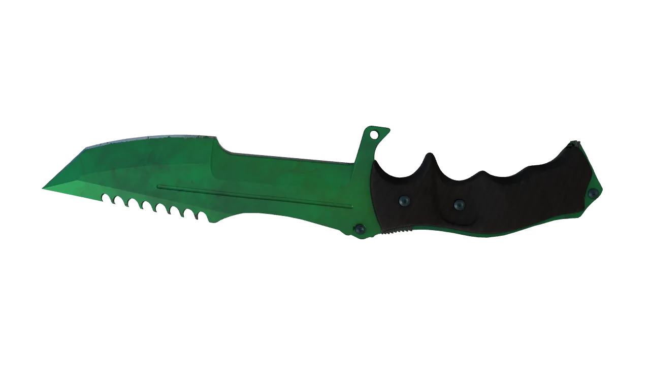 Huntsman Knife | Gamma Doppler (Emerald) seed #398, back