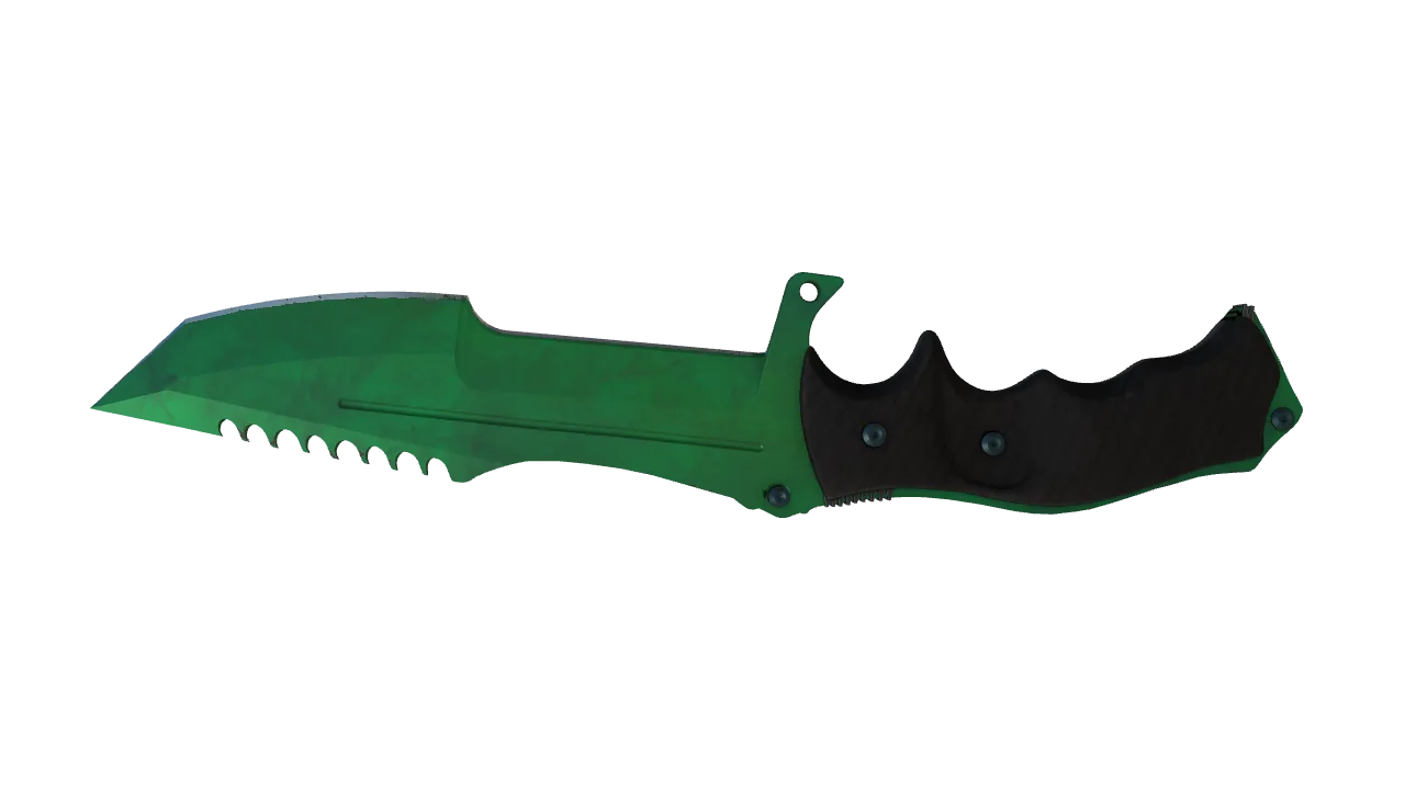 Huntsman Knife | Gamma Doppler (Emerald) seed #497, back