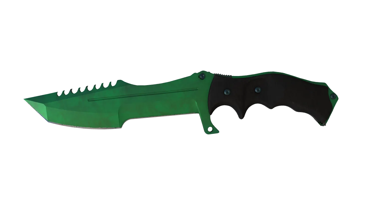 Huntsman Knife | Gamma Doppler (Emerald) seed #681, front