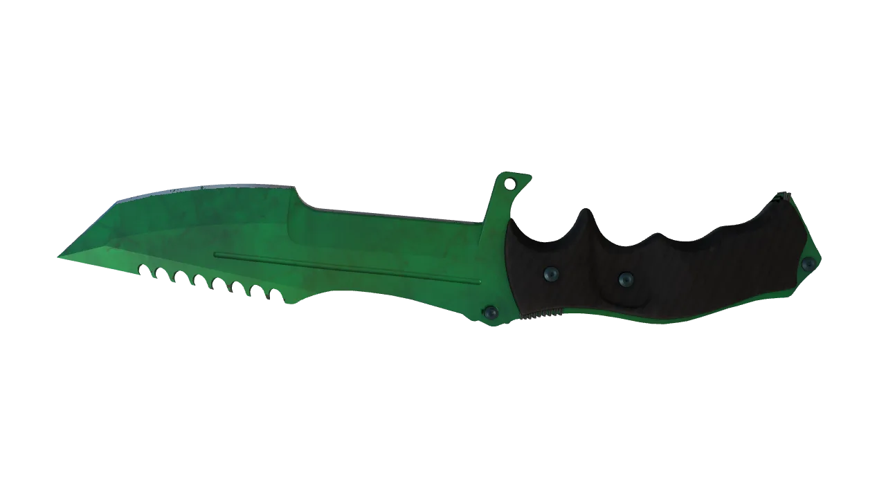 Huntsman Knife | Gamma Doppler (Emerald) seed #728, back