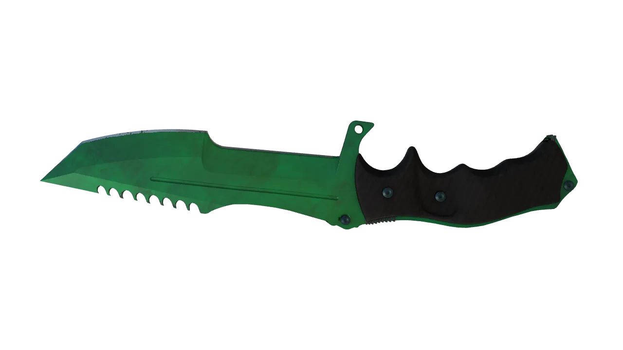 Huntsman Knife | Gamma Doppler (Emerald) seed #871, back