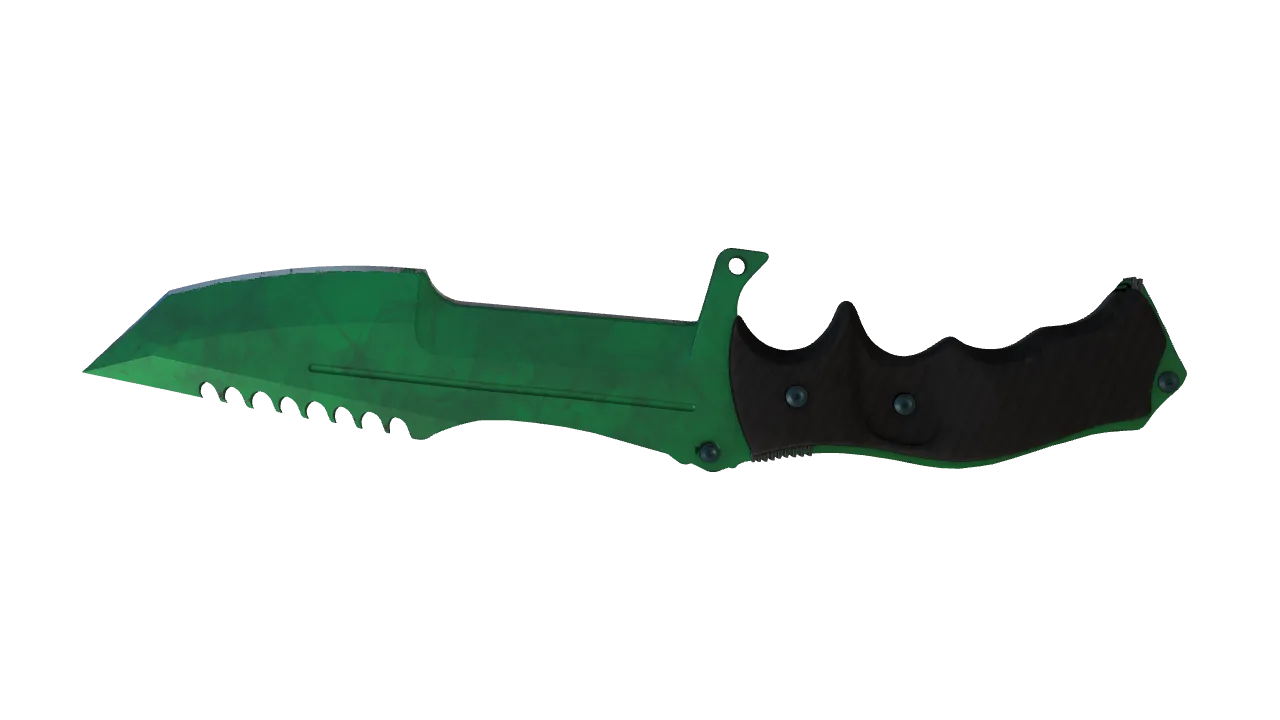 Huntsman Knife | Gamma Doppler (Emerald) seed #911, back
