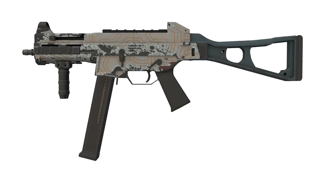UMP-45 | Labyrinth (Well-Worn) — Dust II light, front