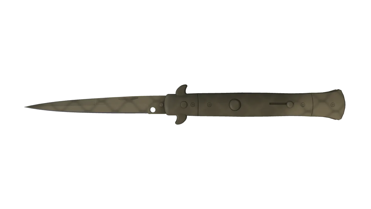 ★ Stiletto Knife | Safari Mesh (Factory New) — Dust II light, front