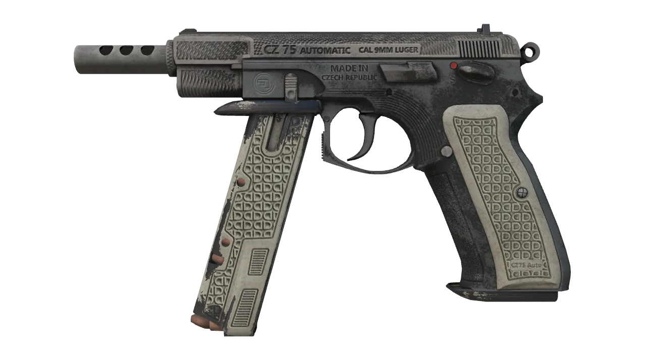 StatTrak™ CZ75-Auto | Imprint (Battle-Scarred) — Dust II light, front