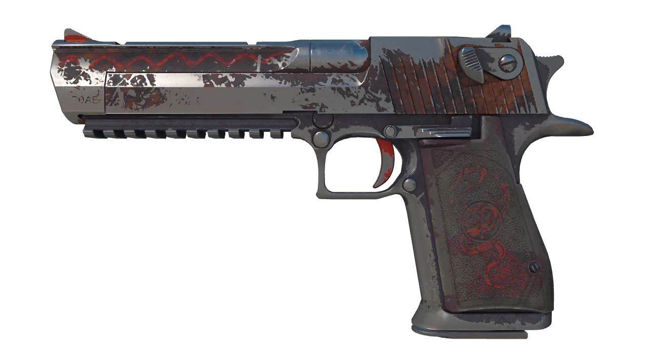 Desert Eagle | Serpent Strike (Battle-Scarred) — Dust II light, front