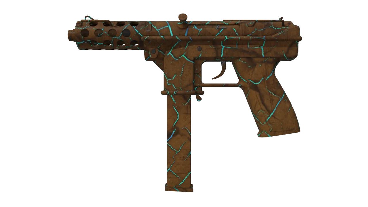 Souvenir Tec-9 | Cracked Opal (Minimal Wear) — Dust II light, front