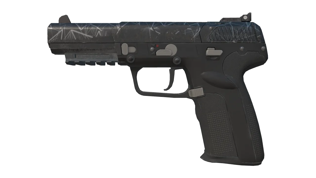 Souvenir Five-SeveN | Silver Quartz (Field-Tested) — Dust II light, front