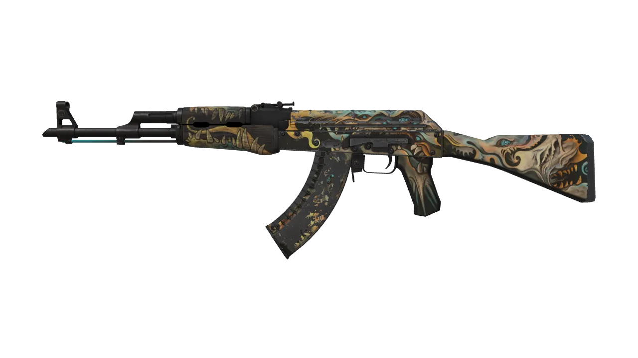 AK-47 | Phantom Disruptor (Battle-Scarred) — Dust II light, front