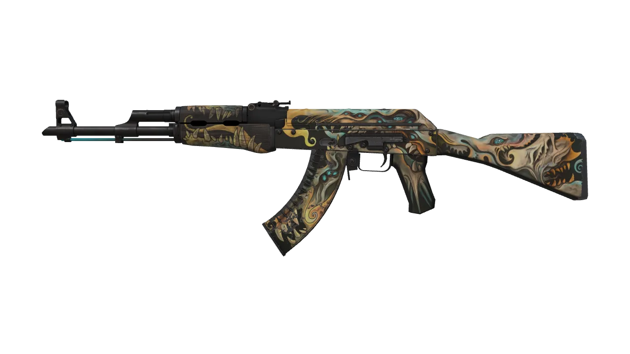 AK-47 | Phantom Disruptor (Well-Worn) — Dust II light, front