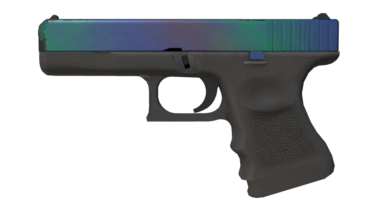 Glock-18 | Gamma Doppler (Phase 1) (Field-Tested) — Dust II light, front