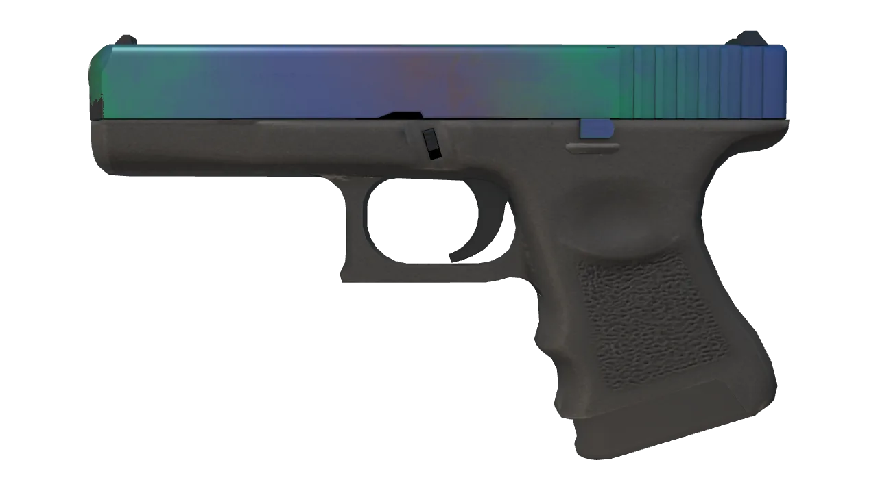 Souvenir Glock-18 | Gamma Doppler (Phase 1) (Minimal Wear) — Dust II light, front