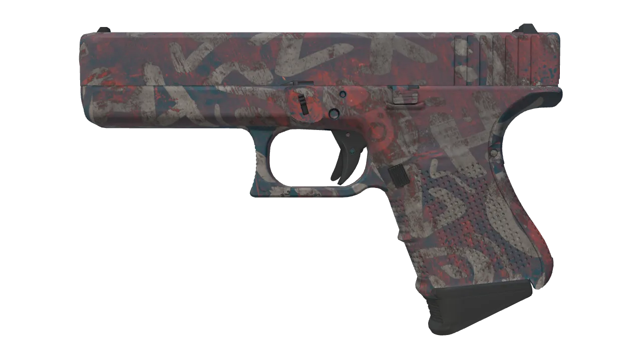 Glock-18 | Teal Graf (Factory New) — Dust II light, front