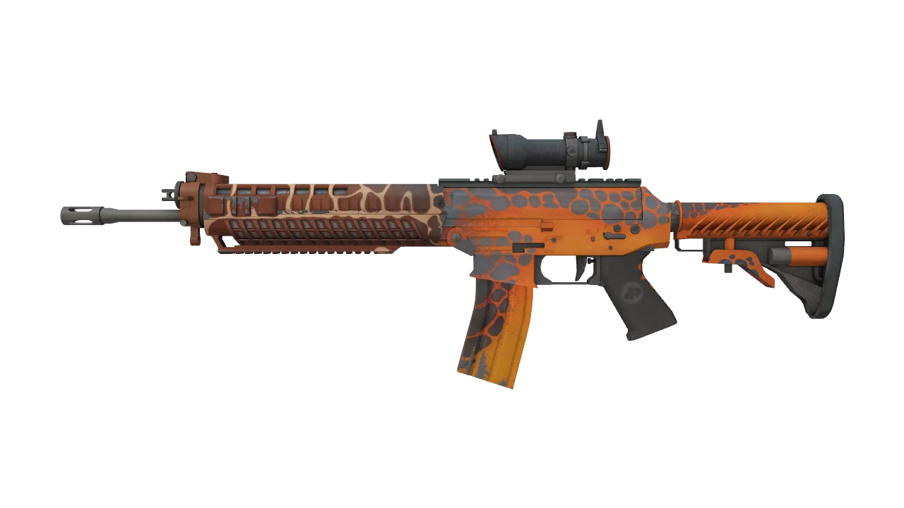 Souvenir SG 553 | Tiger Moth (Minimal Wear) — Dust II light, front
