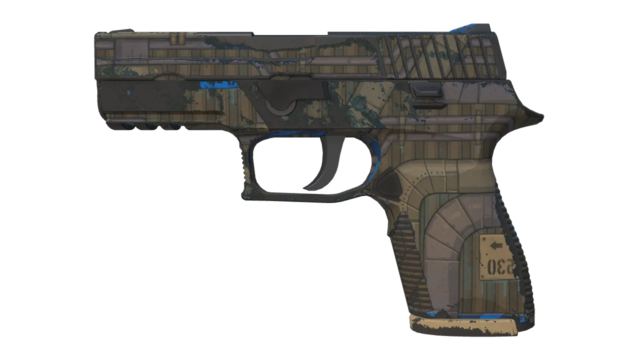 Souvenir P250 | Exchanger (Field-Tested) — Dust II light, front
