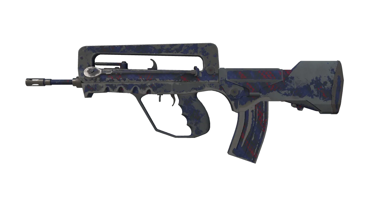 FAMAS | Teardown (Battle-Scarred) — Dust II light, front