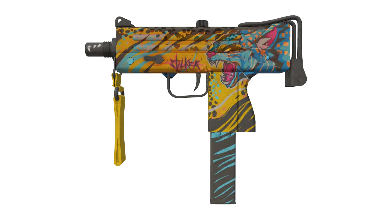 MAC-10 | Stalker (Battle-Scarred) — Dust II light, front
