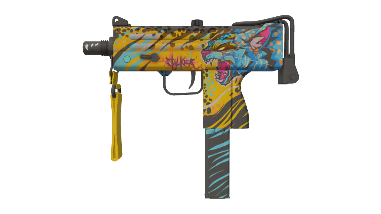StatTrak™ MAC-10 | Stalker (Well-Worn) — Dust II light, front
