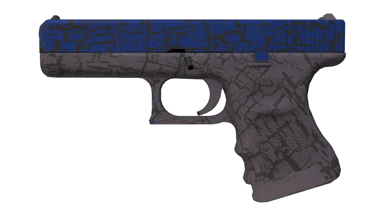 Glock-18 | Blue Fissure (Factory New) — Dust II light, front