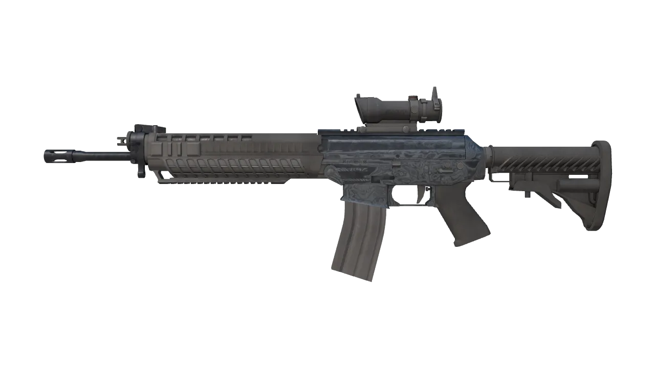 SG 553 | Damascus Steel (Minimal Wear) — Dust II light, front