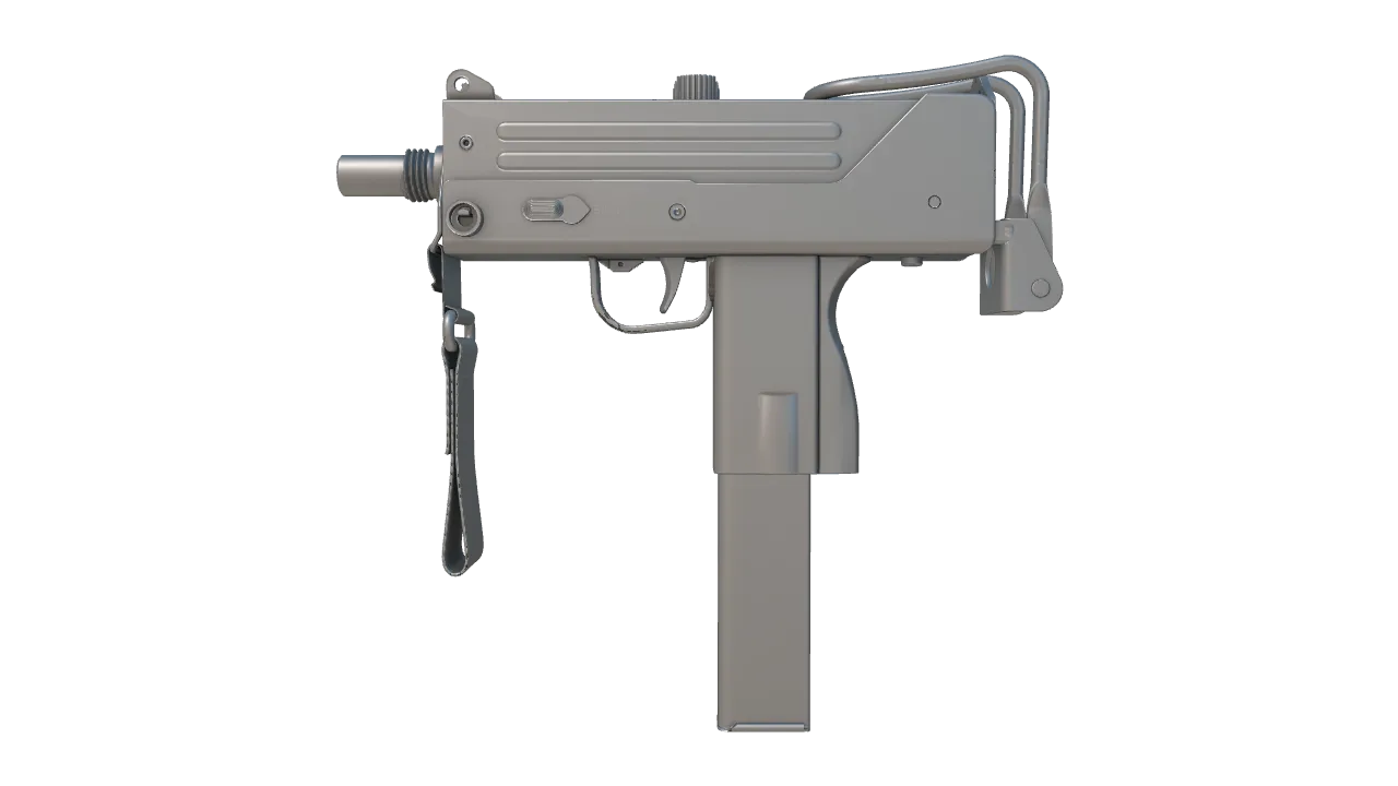 Souvenir MAC-10 | Silver (Factory New) — Dust II light, front