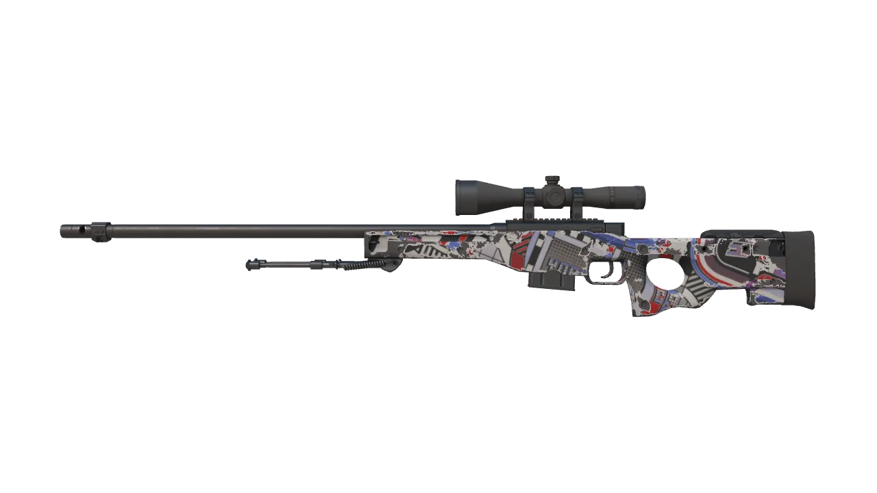 AWP | POP AWP (Field-Tested) — Dust II light, front