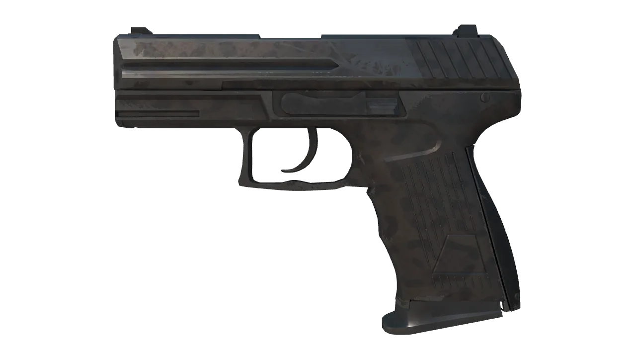 Souvenir P2000 | Panther Camo (Battle-Scarred) — Dust II light, front
