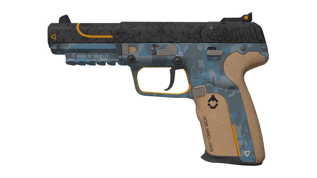 Five-SeveN | Triumvirate (Factory New) — Dust II light, front