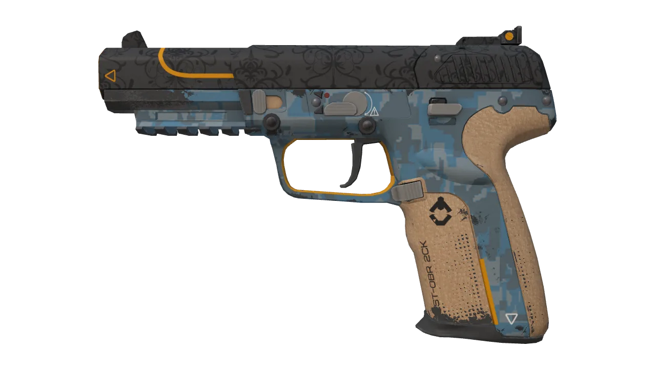Five-SeveN | Triumvirate (Field-Tested) — Dust II light, front
