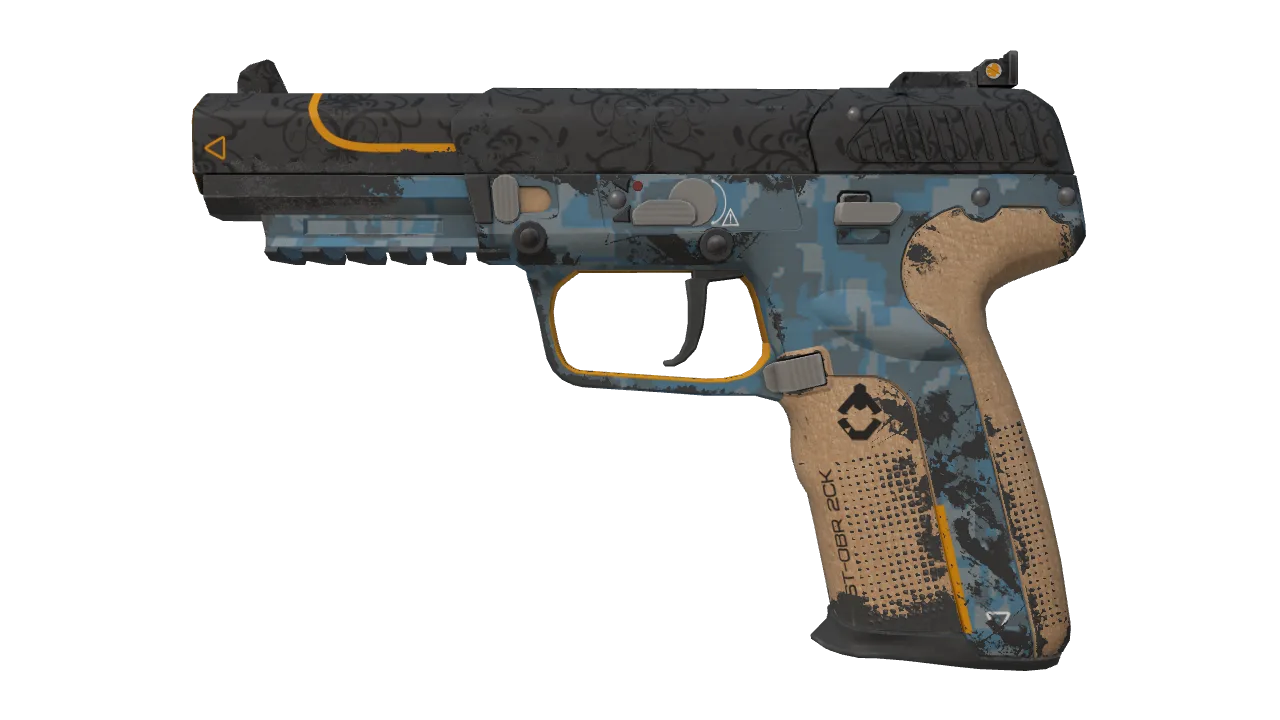 Souvenir Five-SeveN | Triumvirate (Well-Worn) — Dust II light, front